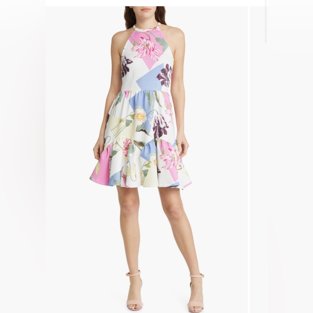 Ted Baker London Ketrina Floral Print Skater Dress $285 NWT